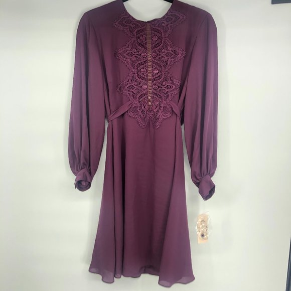 Nanette Lepore Mulberry Gypsy Rose Dress 10 12 NWT - Picture 1 of 6